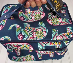 NWT Train Case Soft Sided Collapsible NGIL TOTE Large Elephant Travel Organizer - Picture 1 of 11