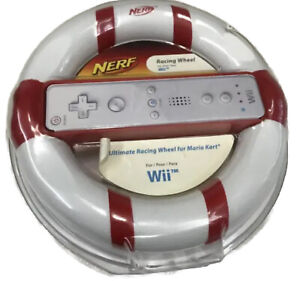 Nintendo Wii Nerf Racing Wheel Red Mario Kart Hasbro Accessory