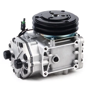AC Compressor York Style ET210L-25073C For Freightliner Peterbilt Kenworth NEW - Picture 1 of 7
