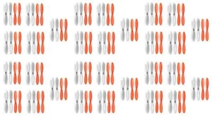 Hubsan X4 H107D Orange Clear Propeller Blades Props 5x Propellers 6 Pack - Picture 1 of 2
