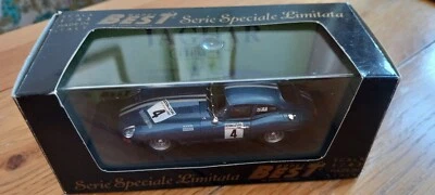 Best 1/43 Scale SL04 Jaguar E Coupe Targa Florio 1990 Blue Boxed - Image 1 of 4