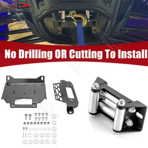 Winch Mount Plate Roller Fairlead Fits Polaris RZR 1000 900 Turbo General XP 4 - Picture 1 of 6
