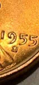 1955 S Lincoln Cent Penny Die Crack & Filled S RARE This HIGH Grade Red Looks PL - Picture 1 of 3
