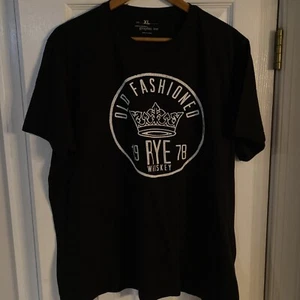 Banana Republic "Old Fashioned 1978 Rye Whiskey" Black Short Sleeve T-Shirt - XL - Picture 1 of 3