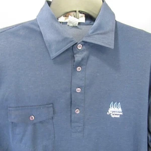 Vintage Mackinac Island Polo Shirt Men's Size XL Active Golf Extra Large Navy - Imagen 1 de 12