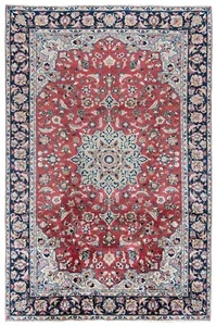 Alfombra persa anudada a mano Najafabad 332 x 220 cm-FineOrient, alfombra, alfombra, rojo - Imagen 1 de 12