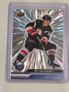 2023-24 Upper Deck Series 1 Peyton Krebs Silver Outburst #19 Pack Fresh