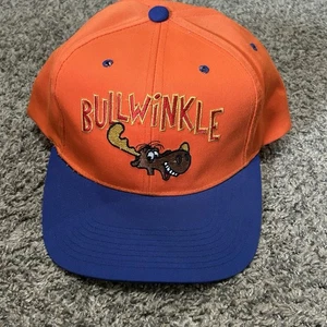 VTG Bullwinkle Hat Annco Snapback Adjustable Orange Embroidered Cartoon NOS NWT - Picture 1 of 6