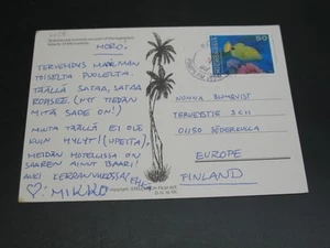 Micronesia 1997 postcard to finland *6628 - Picture 1 of 2