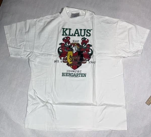 Camisa De Colección Klaus Frankfurt Para Hombres 2XL Alemania Cresta Biergarten Cervecería Pub Años 90 - Imagen 1 de 10