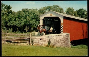 Postcard The Soudersburg Bridge, Popular Covered, Pennsylvania Dutch Country, PA - Picture 1 of 2