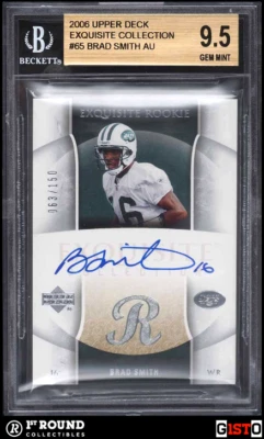 POP 1: Brad Smith RC BGS 9.5 w 10 Auto: 2006 Exquisite Collection Gisto /150 - Image 1 of 4