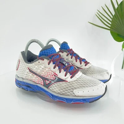 Zapatos para correr Mizuno Wave Inspire 11 para mujer talla 7,5 M blanco gris rojo azul Foto 1 de 4