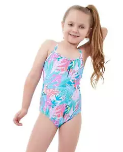 Gottex Kids Neon Palms Round Neck One Piece Swimsuit - Picture 1 of 7