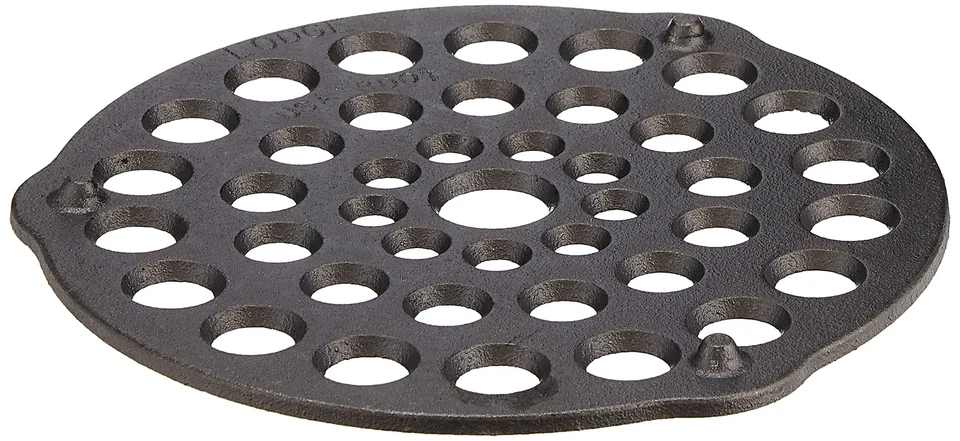 Lodge L8DOT3 Cast Iron Meat Rack Trivet Pre-seasoned 8-inch