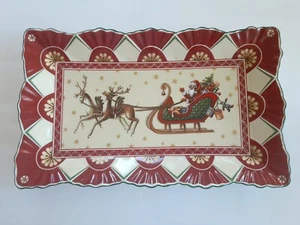 Villeroy & Boch 1748 Toy's Fantasy Santa Sleigh Serving Platter 13 x 8 - Picture 1 of 5