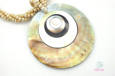 Natural Mother of Pearl Shell Handmade Pendant Necklace