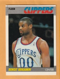 Benoit Benjamin Los Angeles Clippers 1987-88 Fleer #10 Creighton Bluejays - Picture 1 of 2