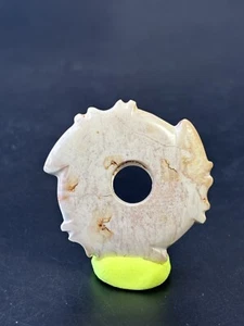 Chinese Antique Jade Xuanji 玉璇玑 Liangzhu culture Disc Bi Tooth Design - Picture 1 of 7