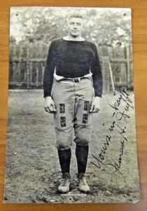 Rare 1919 James Henry Dufft Signed Football Photo NFL Rochester Jefferson - Picture 1 of 2