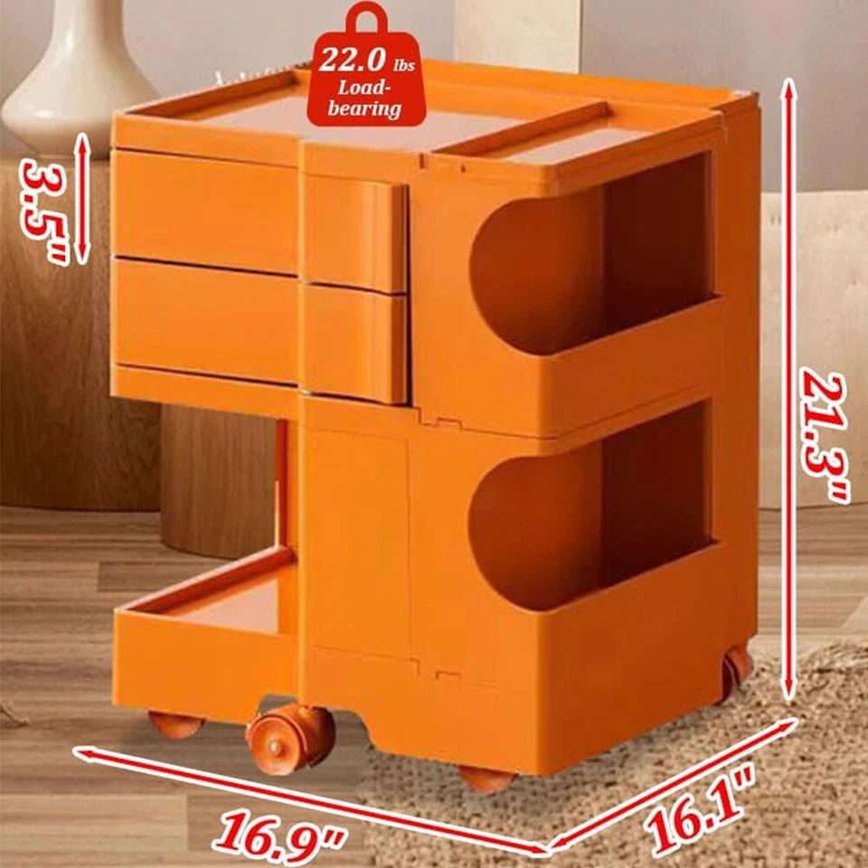 Mesita de noche con ruedas con 2/5/7 cajones Mesa auxiliar Mesita de noche Foto 1 de 1