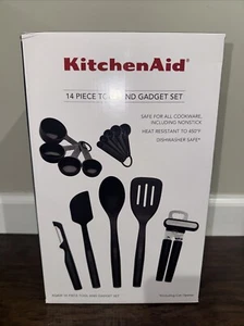 KitchenAid Black Tool and Gadget Cooking 14-Piece Set Brand New In Box - Picture 1 of 4