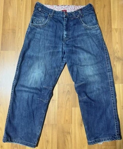 VINTAGE Nike Air Jordan Jeans Men 32 Blue Wide Leg Skater Denim Casual 32x30 - Picture 1 of 15