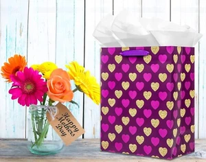 13" Large Gift Bag with Tissue Paper Mother's Day Anniversary Birt - Picture 1 of 4