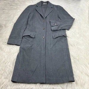 Max Mara Damen US 2 grau Wolle-Kaschmir-Mischung lange Linie Erbsenmantel - Bild 1 von 8