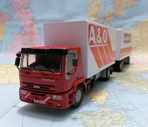 IVECO Eurotech "A & O" - Vintage Camion con Rimorchio , Scala 1.43 , Italy 1990 - Foto 1 di 10