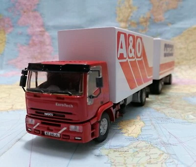 IVECO Eurotech "A & O" - Vintage Camion con Rimorchio , Scala 1.43 , Italy 1990 - Immagine 1 di 4