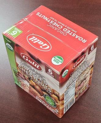 Castañas orgánicas tostadas y peladas castañas veganas sin gluten 6x3,5 oz caducidad 8/26 Foto 1 de 2