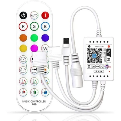 WiFi RGB Music Controller per Strisce LED Luce + Telecomando Infrarossi 8885 - Immagine 1 di 4