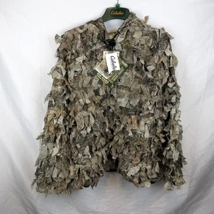 Cabela's Leaf Mossy Oak Brush Camouflage Hooded Hunting Large Ghillie Jacket - Picture 1 of 7