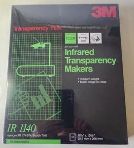 3M IR 1140 Infrarot-Transparenzmaschinen 100 Blatt ~ versiegelt in Kunststoff  - Bild 1 von 4