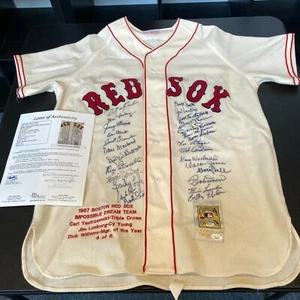 Stunning 1967 Boston Red Sox AL Champs Team Signed Jersey Carl Yastrzemski JSA - Picture 1 of 12