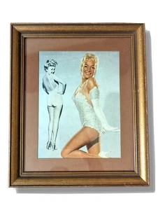 1950s 1960s Pin-up Girl Framed - Picture 1 of 5