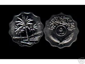 Iraq 5 IRAQI FILS KM-125 A 1967-1981 Pre Saddam UNC World Currency Iraqi COIN - Picture 1 of 4