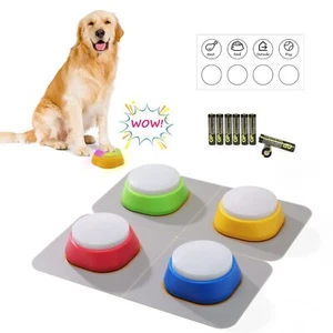 Voice Recording Button Dog Buttons for Communication 4 PCS Dog Clicker Pet Ta... - Picture 1 of 7
