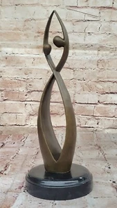 Art master original Bronze works abstract marble base statue “Sweet Love" Decor - Picture 1 of 10