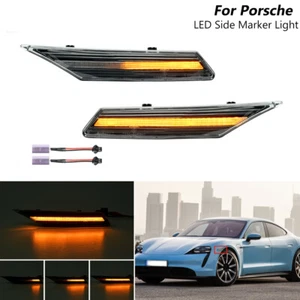 Sequential LED Side Marker Turn Signal Indicator For 2020+ Porsche Taycan Sedan - Foto 1 di 13