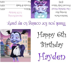 Disney's Vampirina Birthday Party Favors/Candy Wrappers - Picture 1 of 1