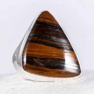 Zauberhaft schöner Silber Ring, 925 Sterlingsilber, schimmernder Eisentiger, 60 - Foto 1 di 4