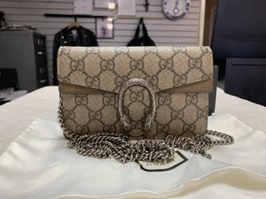 Gucci GG Supreme Dionysus Beige Super Mini Bag - Picture 1 of 24