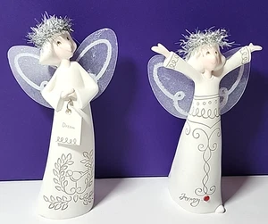 Figuras de ángel de ensueño y enero Department 56 Whispers aprox. 5 pulgadas de alto - Imagen 1 de 12