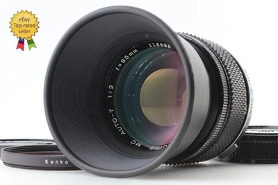 【Casi COMO NUEVO con Capucha】 Lente Olympus OM-System Zuiko MC Auto T 85mm F2 de Japón Foto 1 de 4