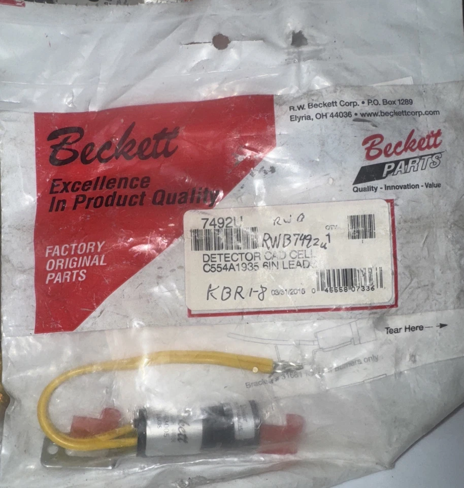 "CELDA CAD DETECTOR BECKETT RWB7492U con cable de 6""" Foto 1 de 1