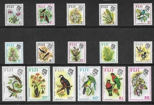 FIJI. 1971-2. Sc #305-320; SG #435-450. Birds & Flowers Definitives. MNH/MLH/MH - Picture 1 of 2