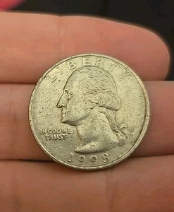 1998 P Washington Quarter - Rare Error "In God We Trust" Misprint Collectible - Picture 1 of 3