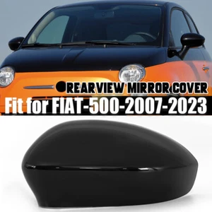 Car Rearview Mirror Cover Cap for Fiat 500 2007-23 Wing Mirror Shell Left Side - Bild 1 von 9